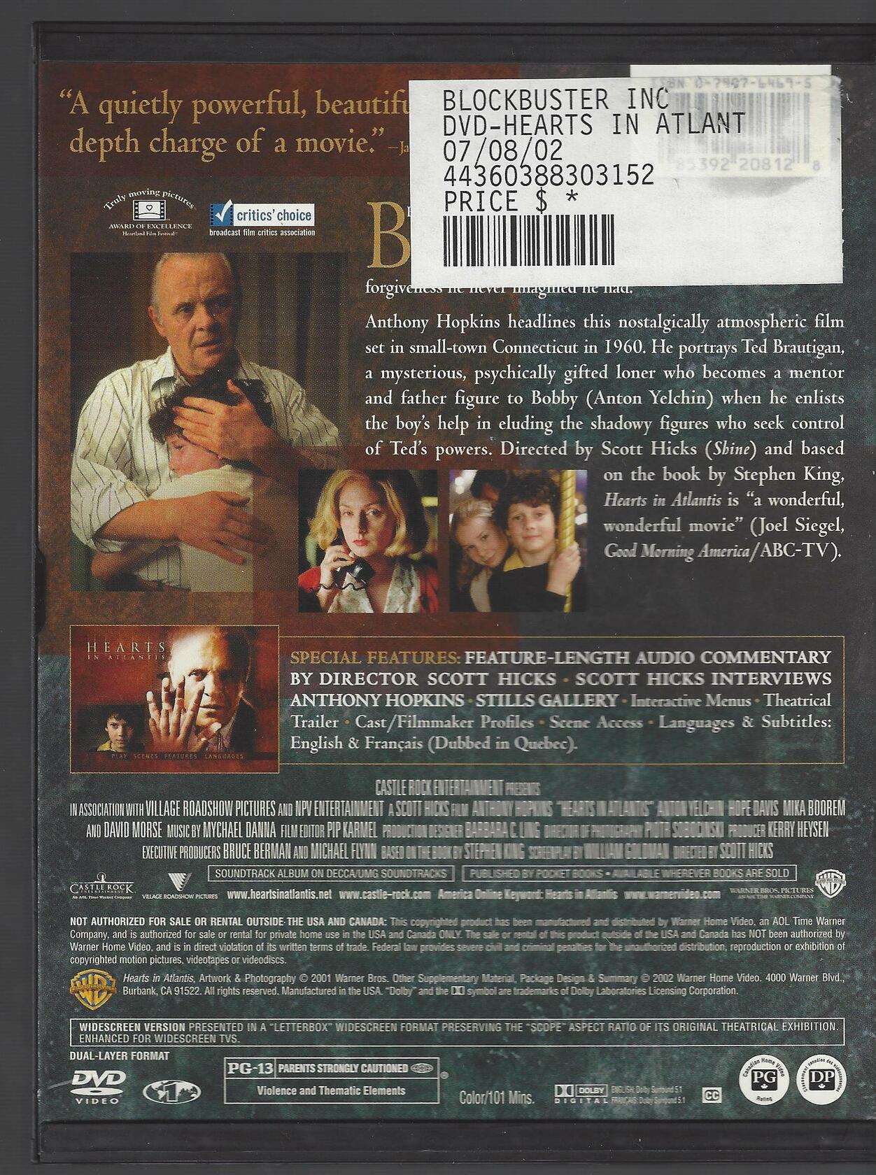 Hearts in Atlantis (Widescreen) [DVD]