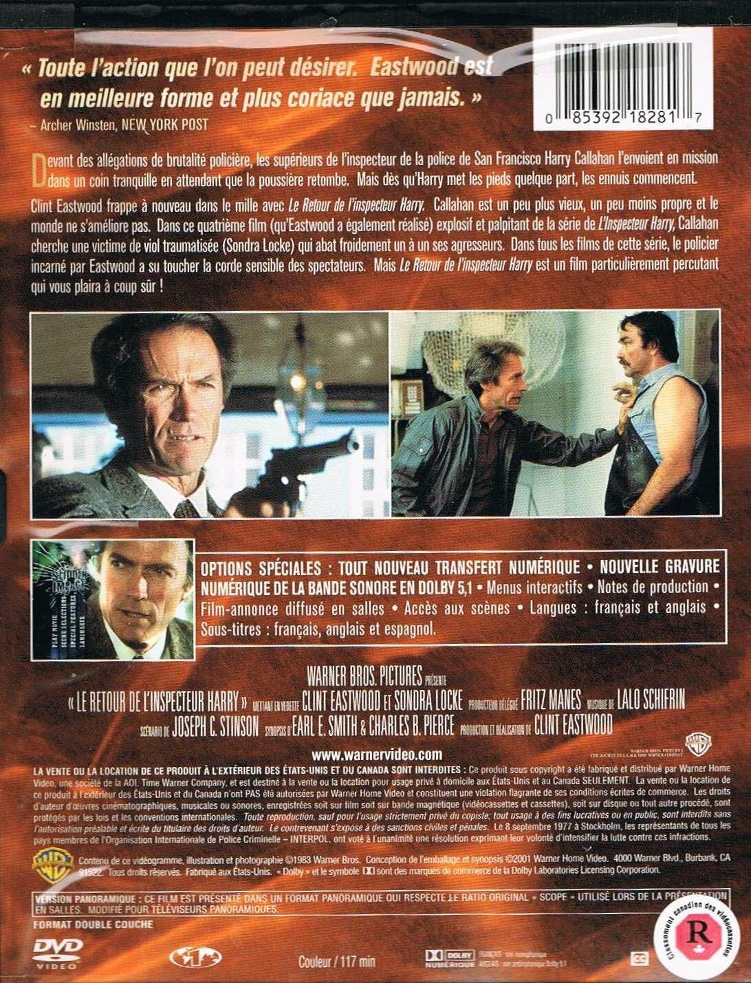 Retour De L Inspecteur Harry [DVD] - Good