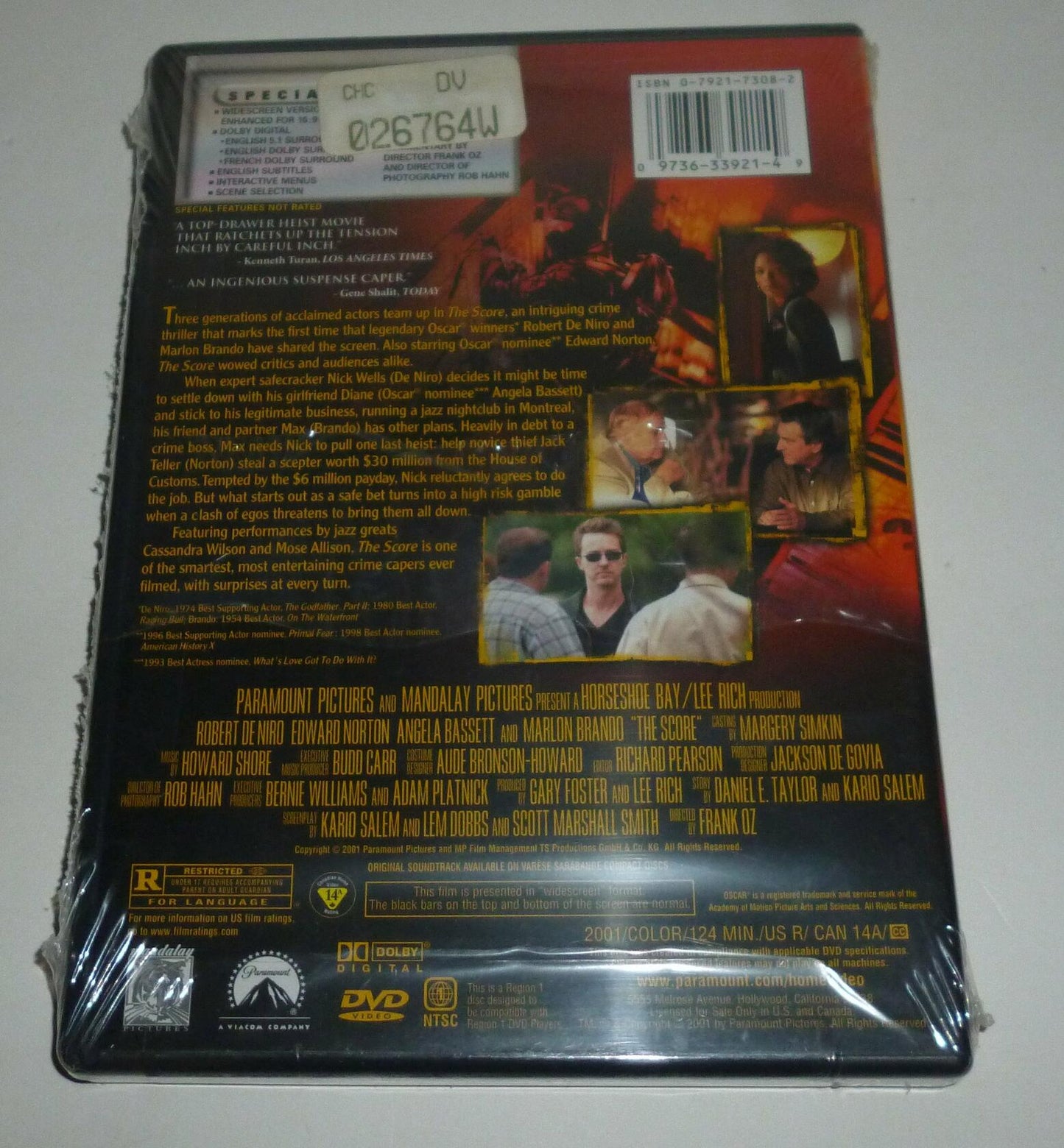 The Score [DVD] - Good