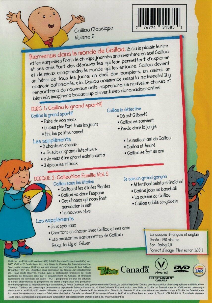 Caillou (Caillou Classique, Vol. 6) (Bilingual) [DVD]