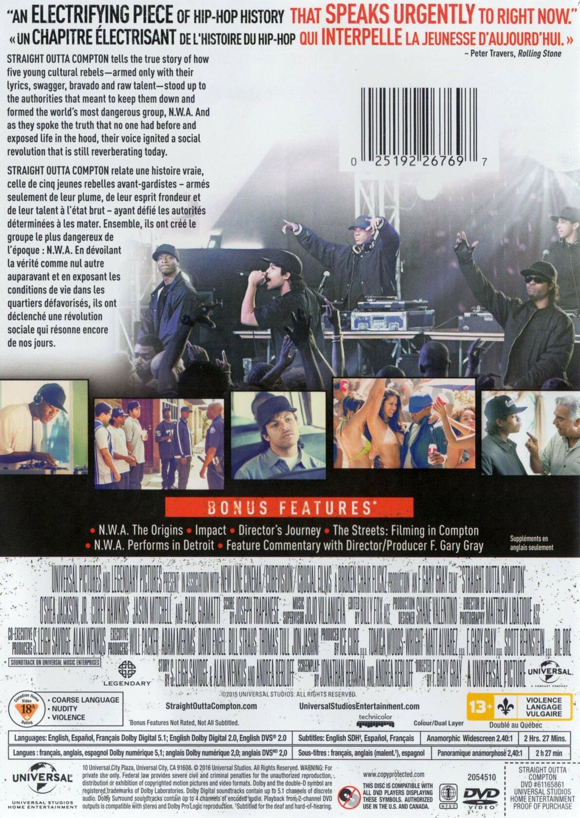 Straight Outta Compton (DVD) [DVD]