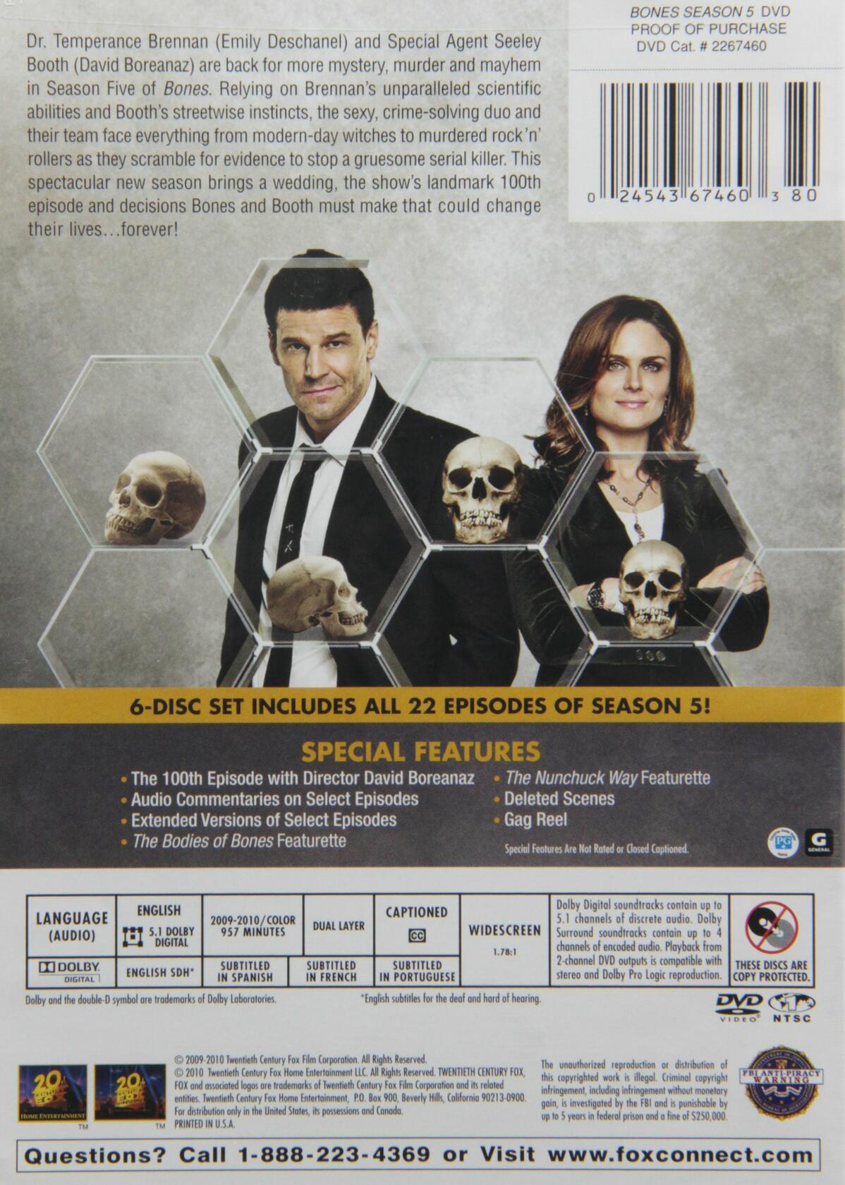 Bones: The Complete Fifth Season [DVD] - Good