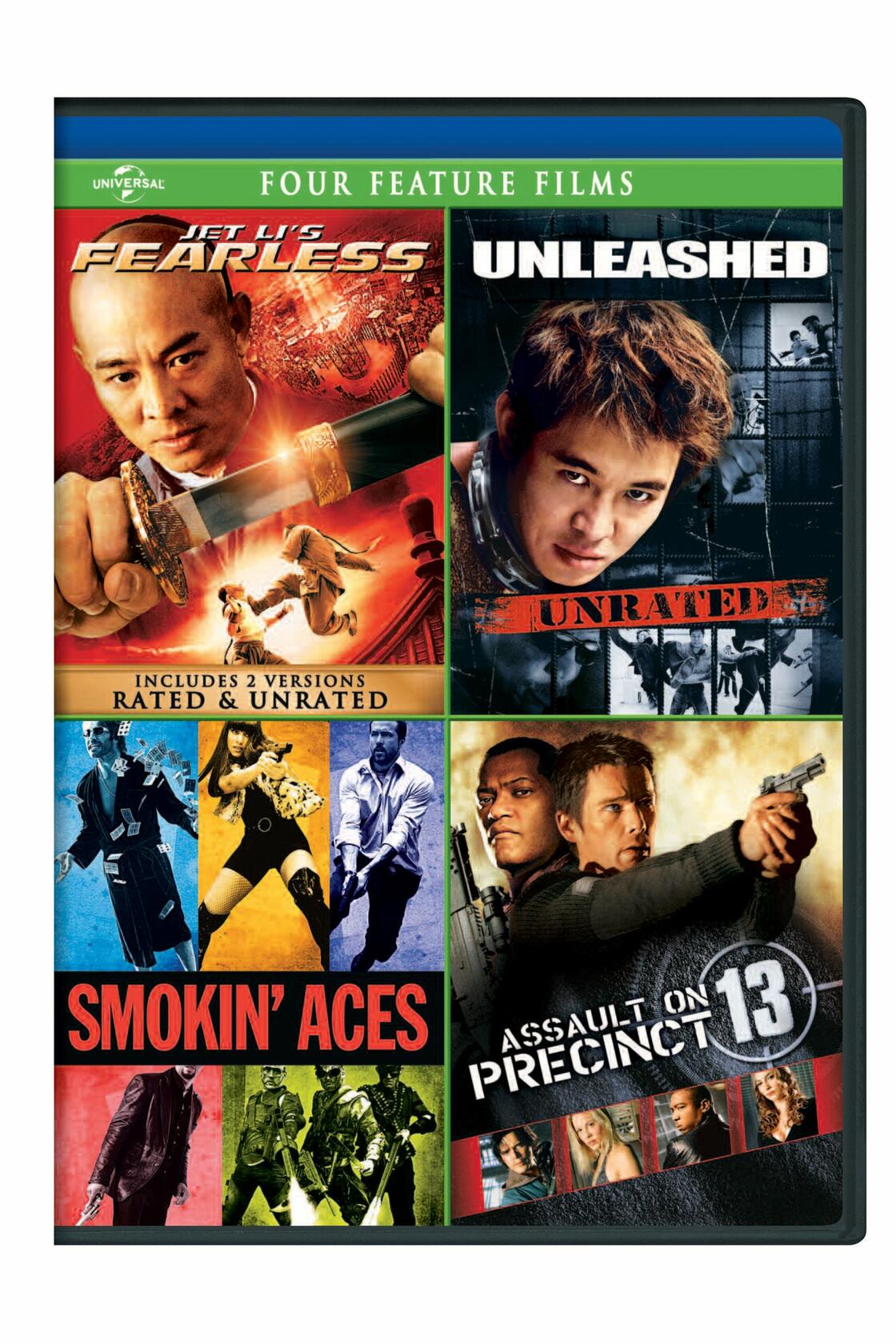 Jet Li's Fearless / Unleashed / Smokin' Aces / Assault on Precinct 13 [DVD] - Good
