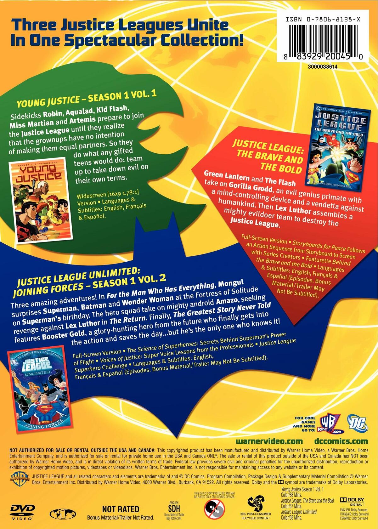 Justice League 3 Pack Fun [DVD]