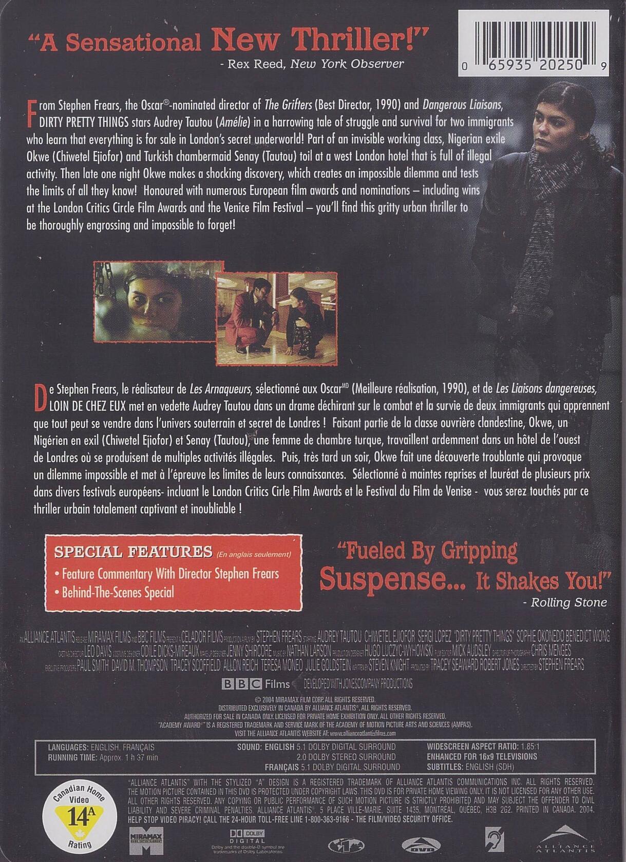 Dirty Pretty Things [DVD] - Good