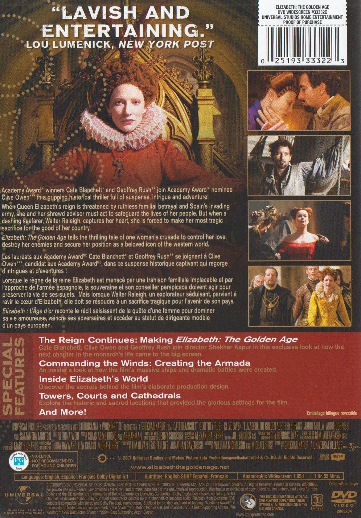Elizabeth: The Golden Age [DVD] (Bilingual) [DVD] - Good
