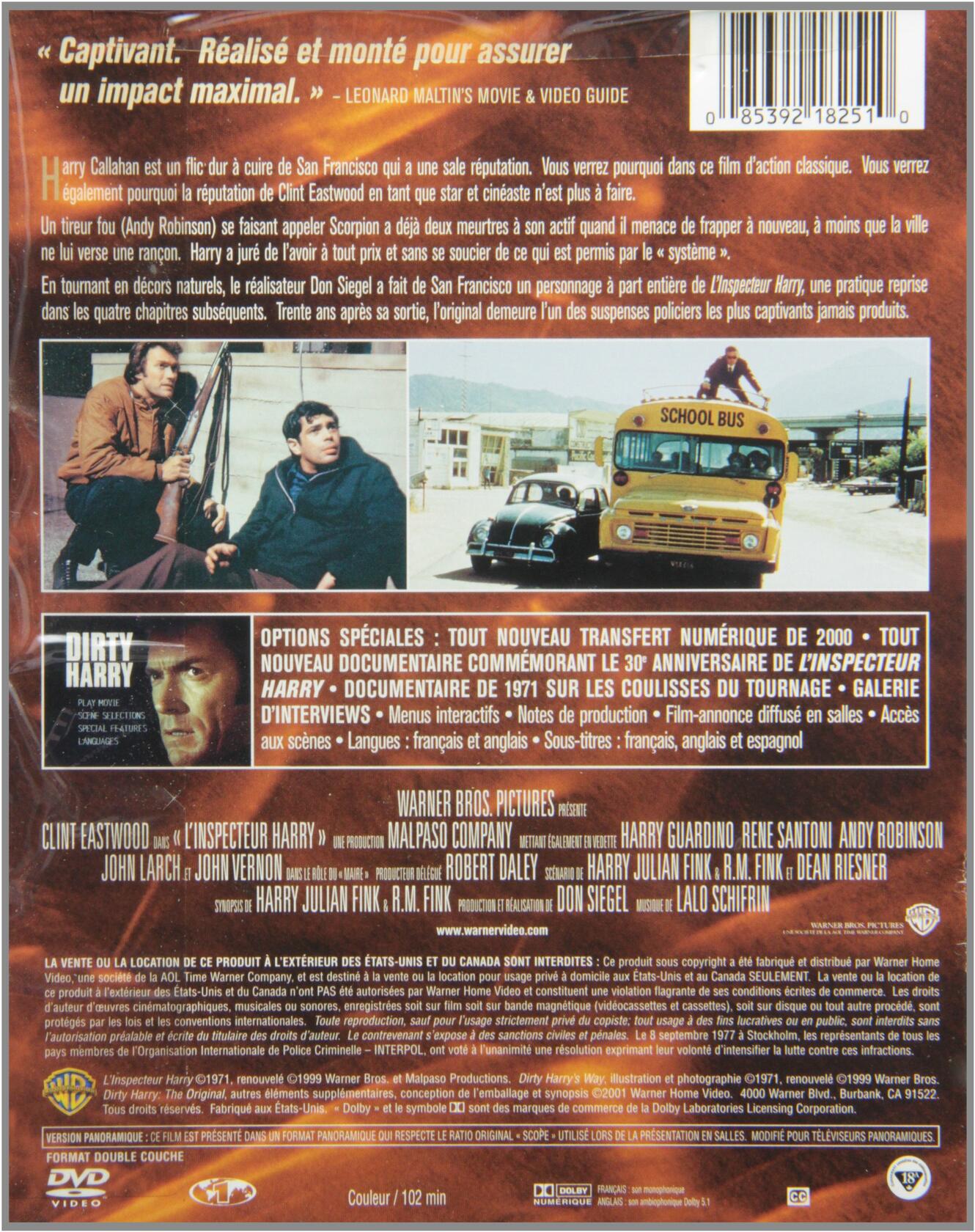 Dirty Harry (DVD) (French) [DVD] - Good