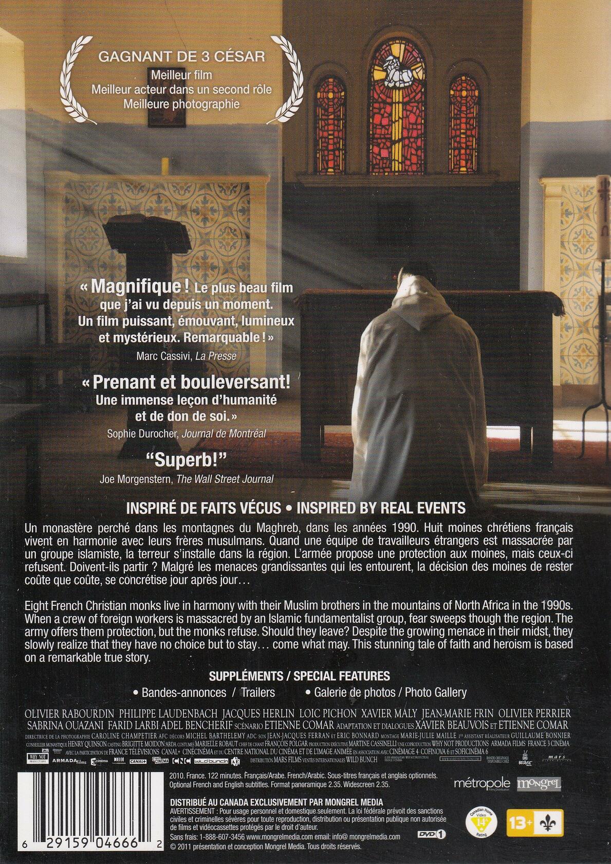 Des hommes et des dieux (Of Gods and Men) [DVD]