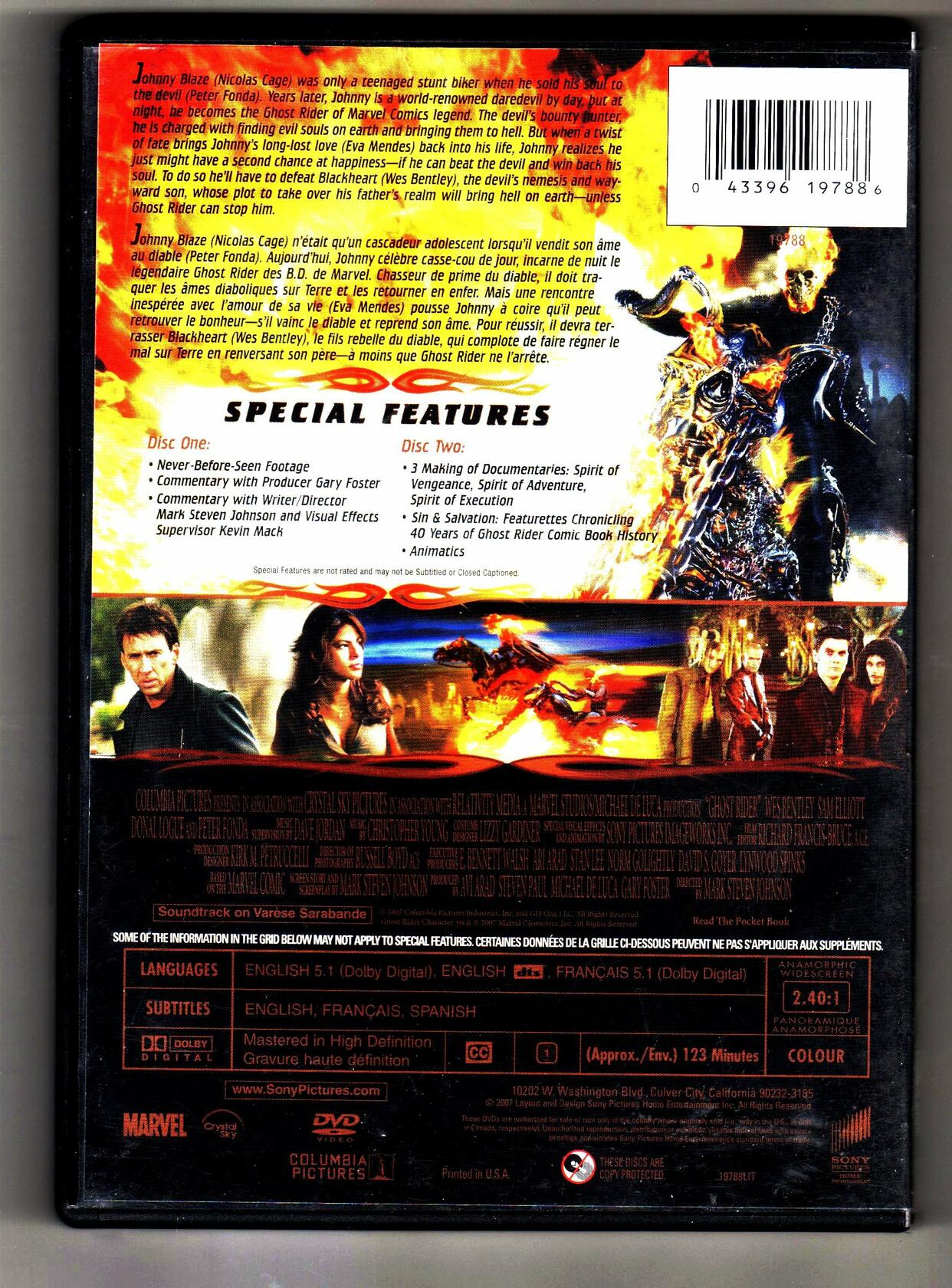 Ghost Rider (Extended Cut, 2 discs) Bilingual [DVD] - Good