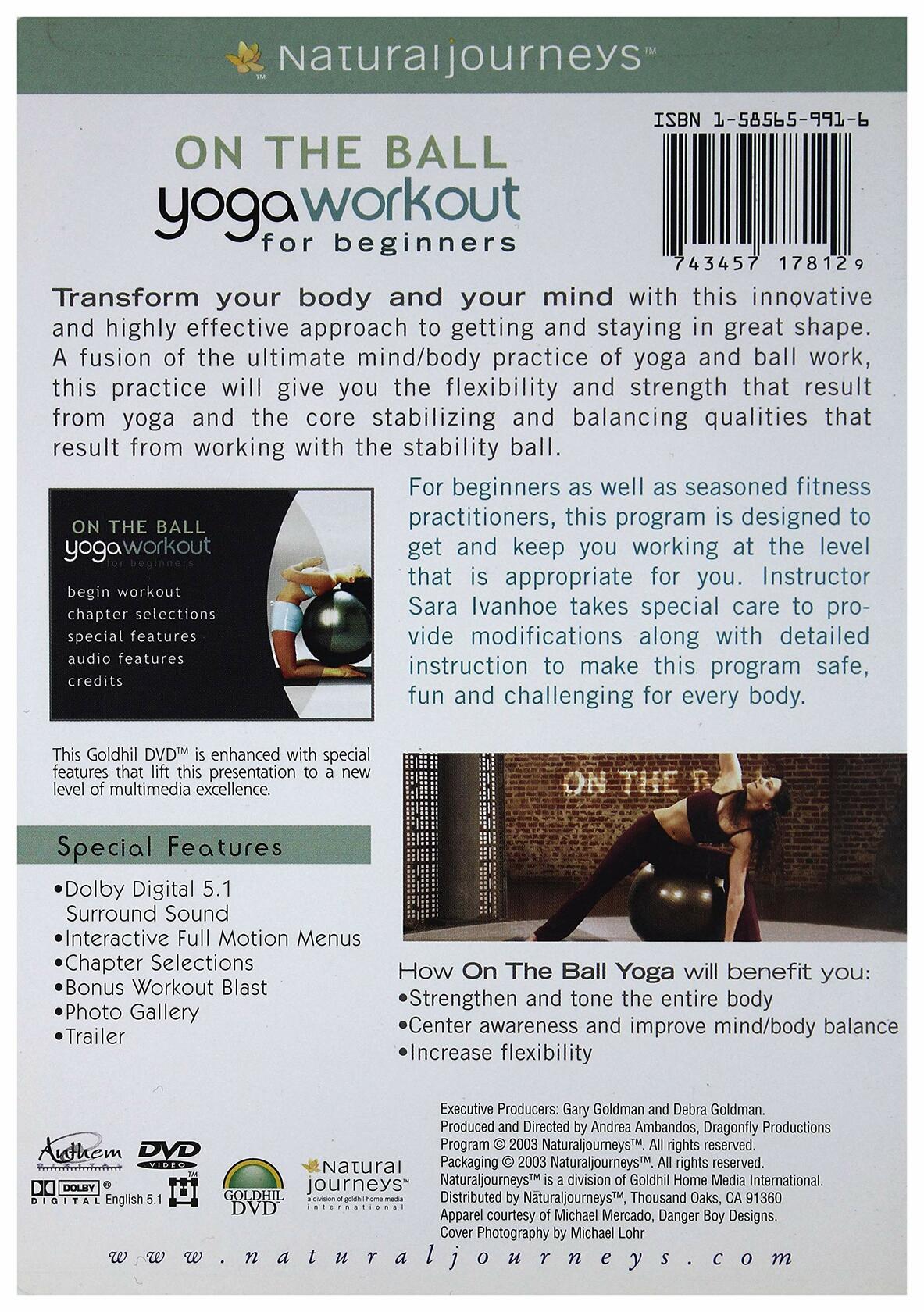 On the Ball With Sara Ivanhoe: Yoga Workout for Beginners [Import] [DVD] - Good