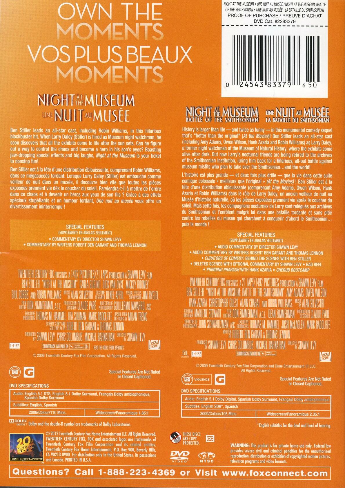 Night At The Museum / Night At The Museum 2: Escape From The Smithsonian [DVD]