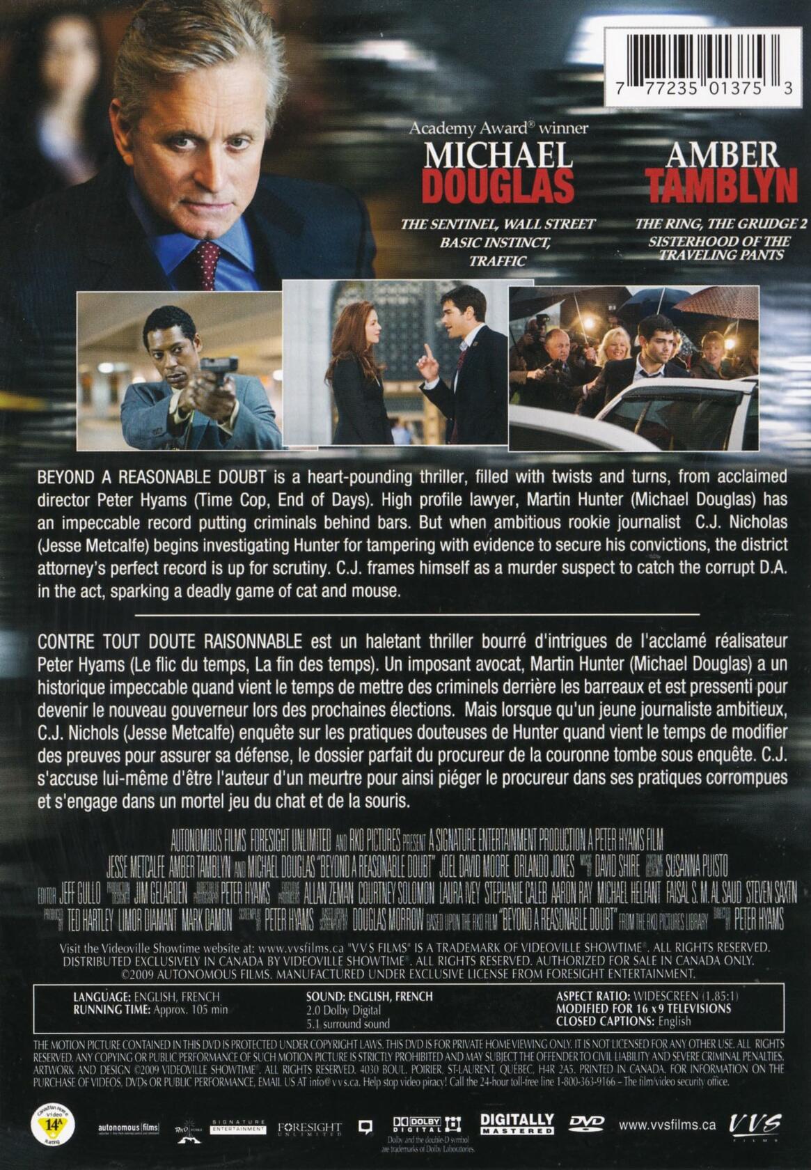 Contre tout doute raisonnable [DVD] - Like New