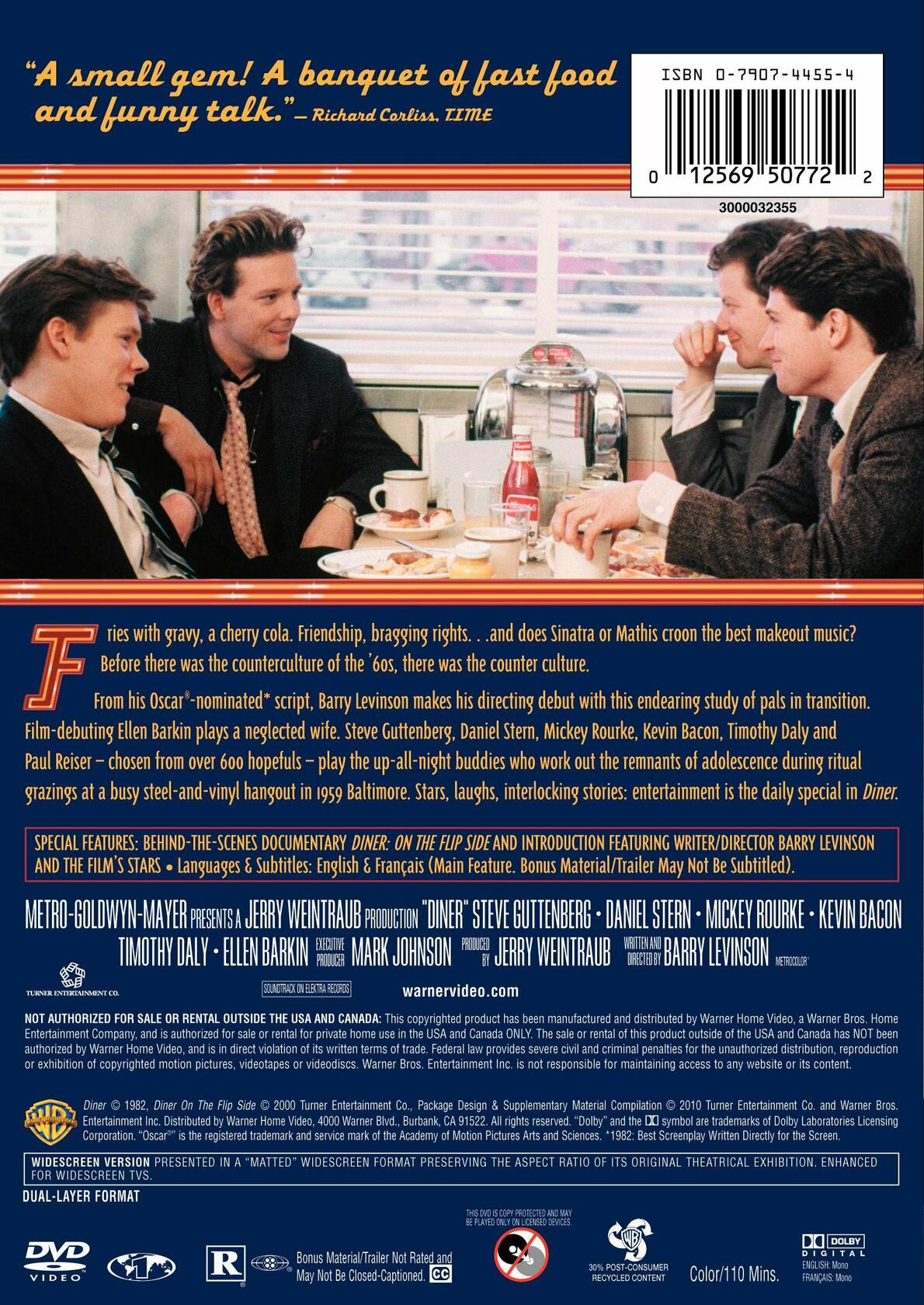 Diner (Widescreen) [DVD] - Good