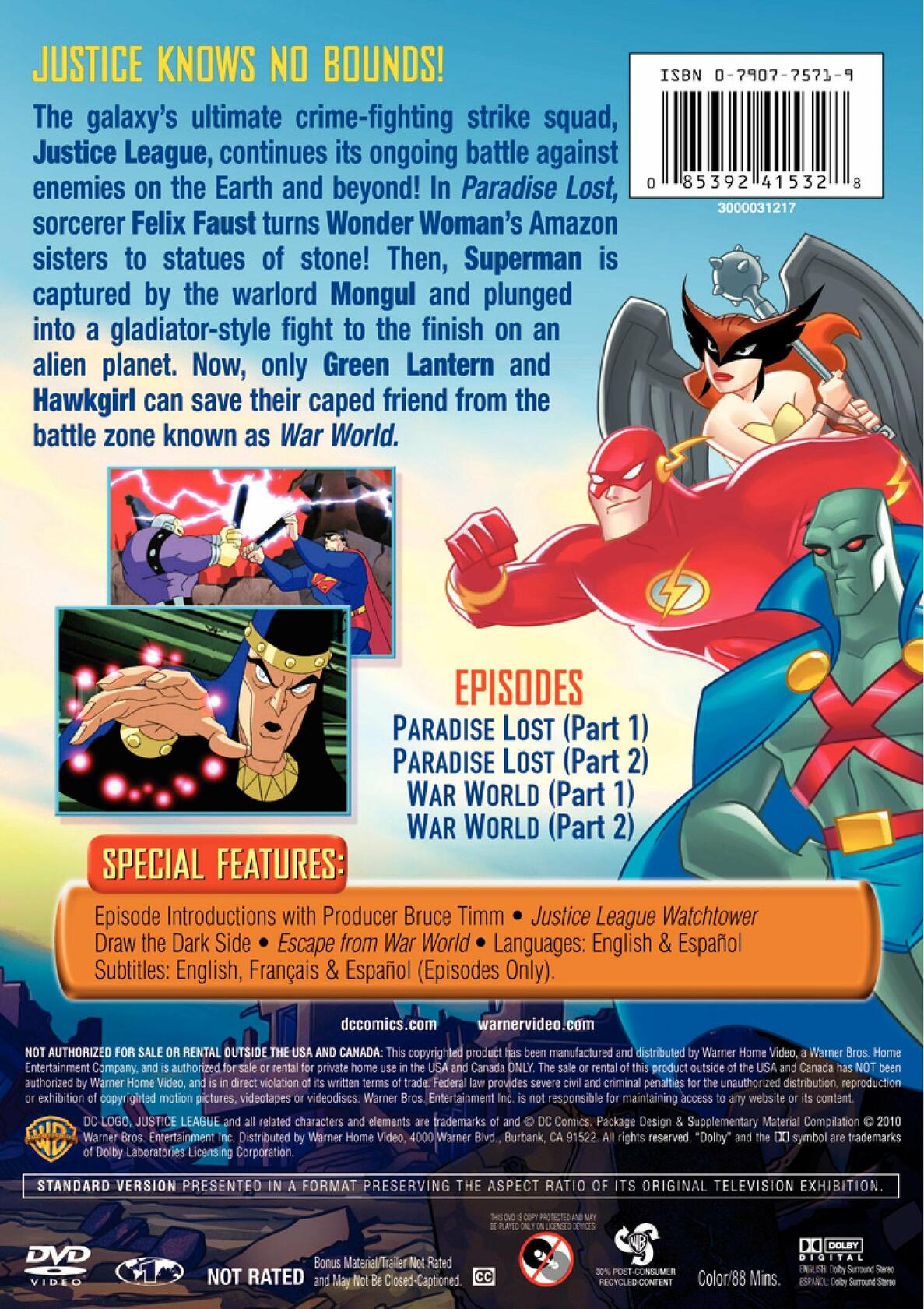 Justice League - Paradise Lost [DVD] - Good