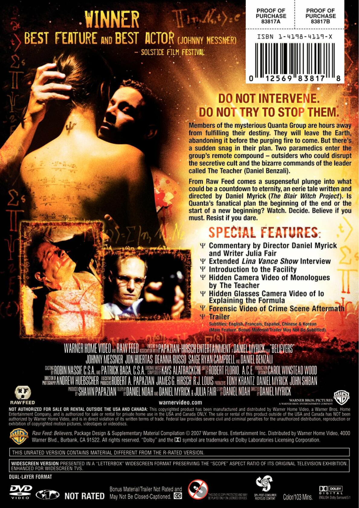 Believers (Unrated) (Sous-titres français) [Import]