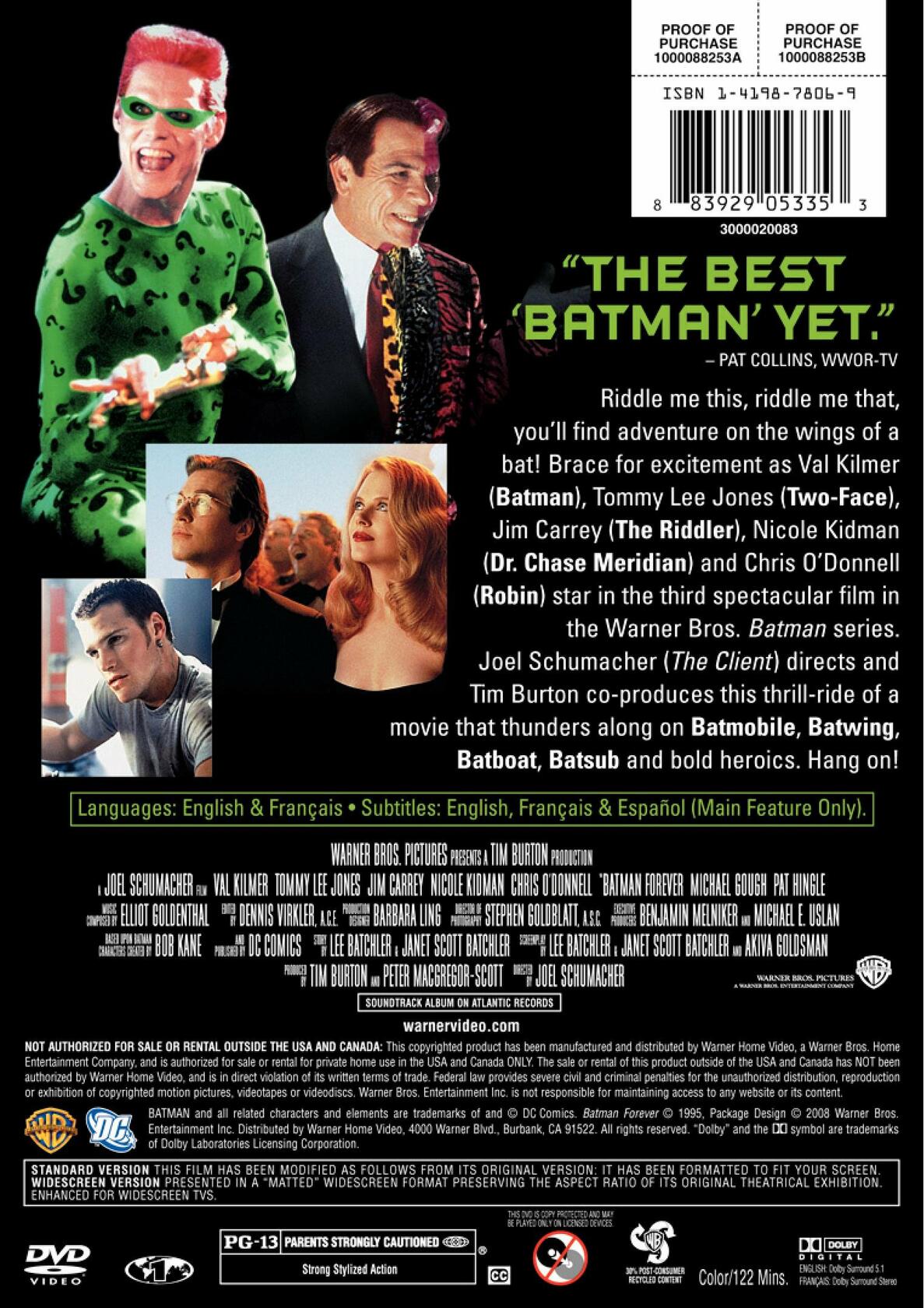 Batman Forever [Import] [DVD] - Good