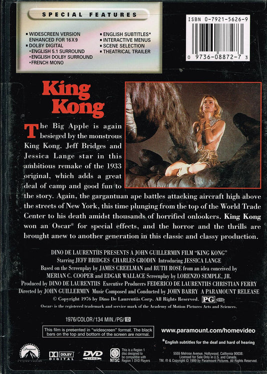King Kong (Widescreen) (Bilingual) [DVD] - Like New