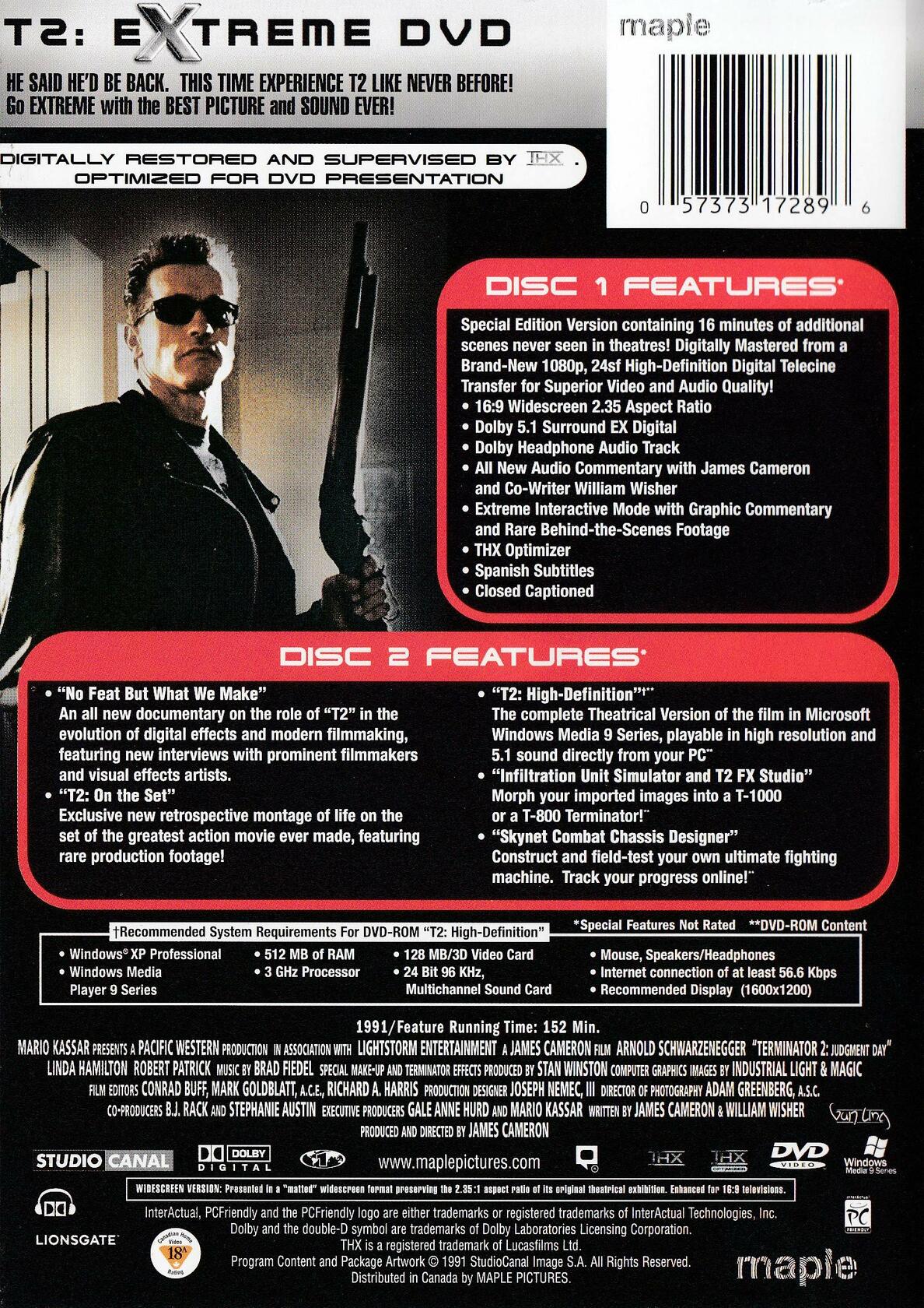 Terminator 2: Judgment Day (2-Disc Extreme Edition) [Unknown Binding]