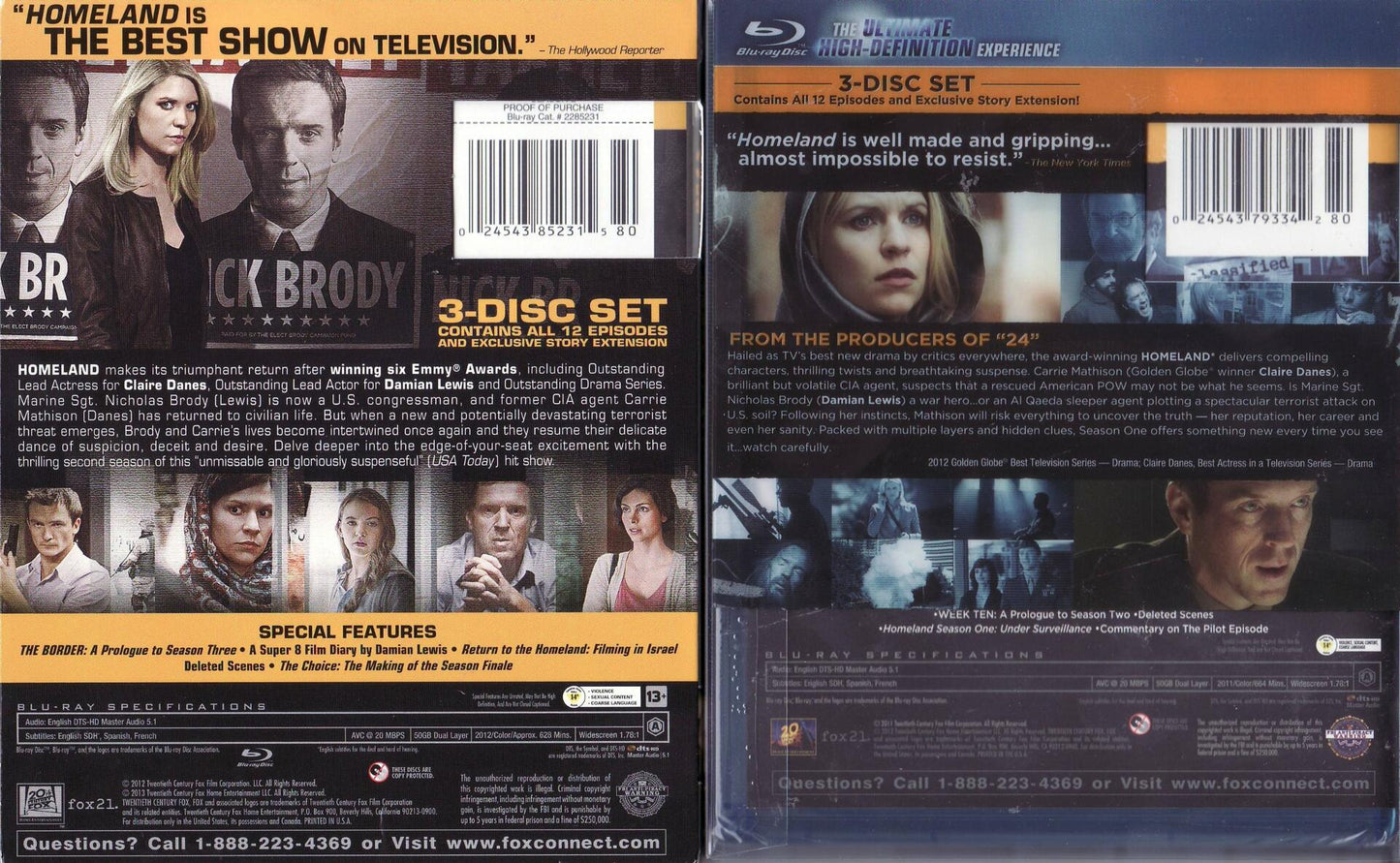 Homeland: The Complete First Season [DVD] - Good