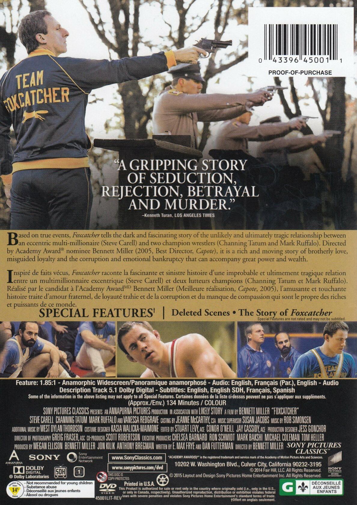 Foxcatcher Bilingual [DVD] - Good