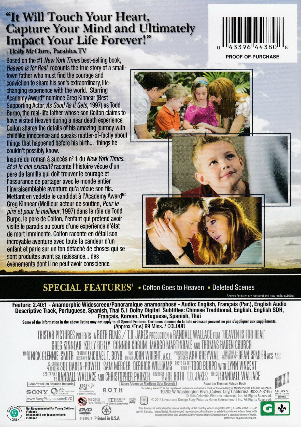 Heaven Is for Real (Bilingual) [DVD] - Good