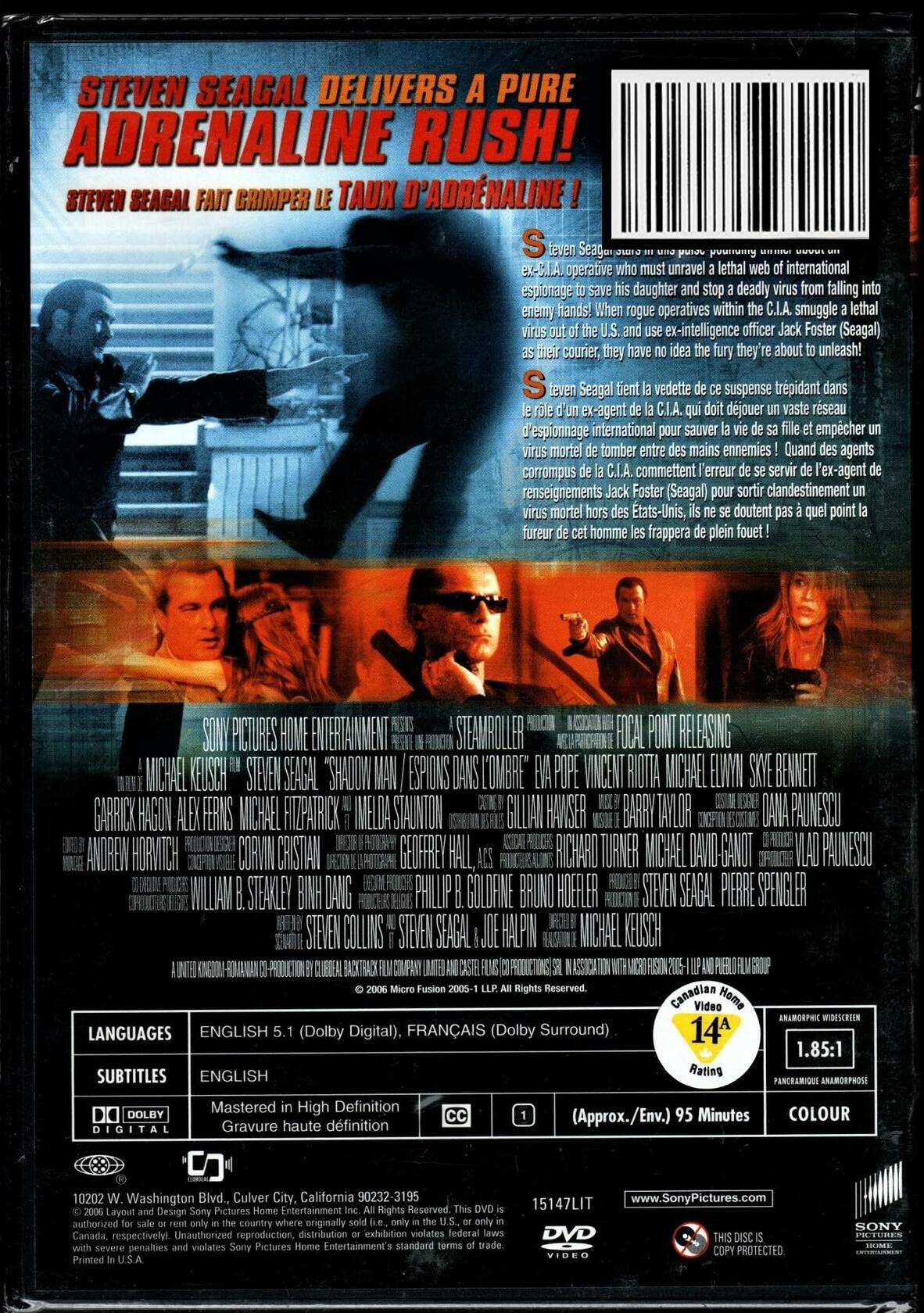 Steven Seagal: Espions dans l'Ombre (English/French) 2006 (Widescreen) Cover Bilingue [DVD]