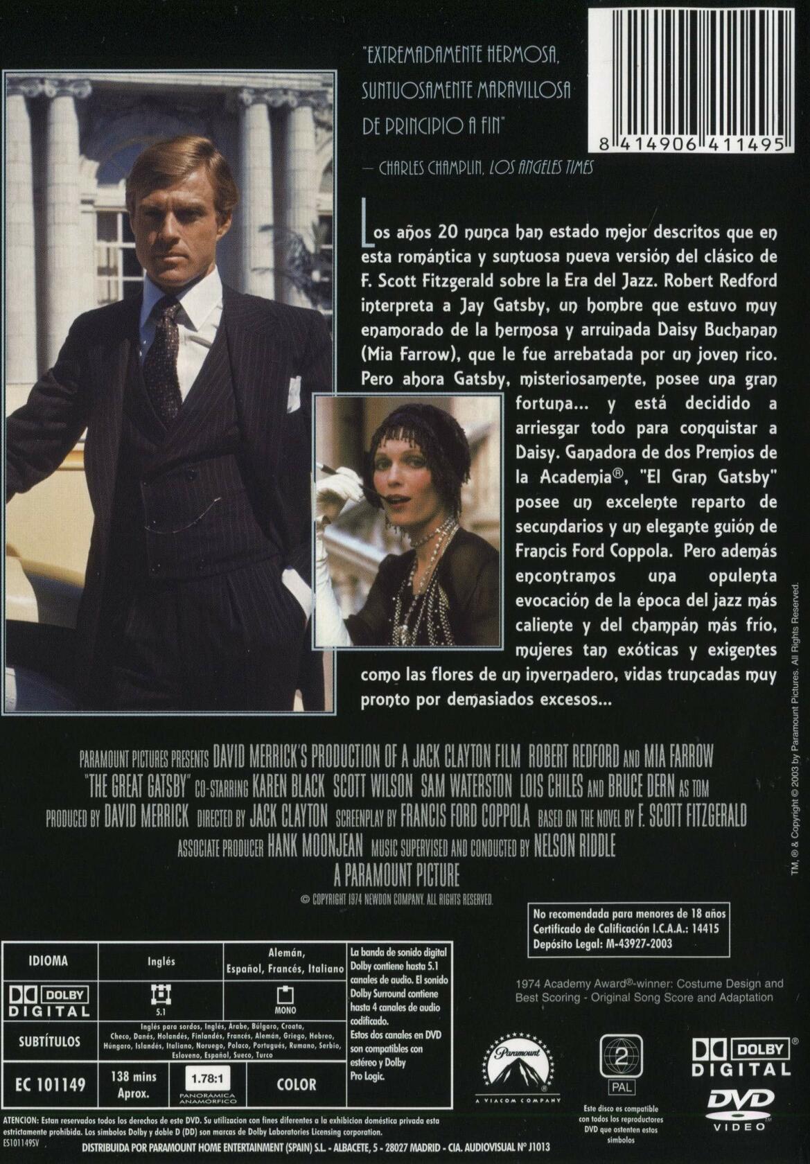 El Gran Gatsby [Import espagnol] [DVD] - Very Good