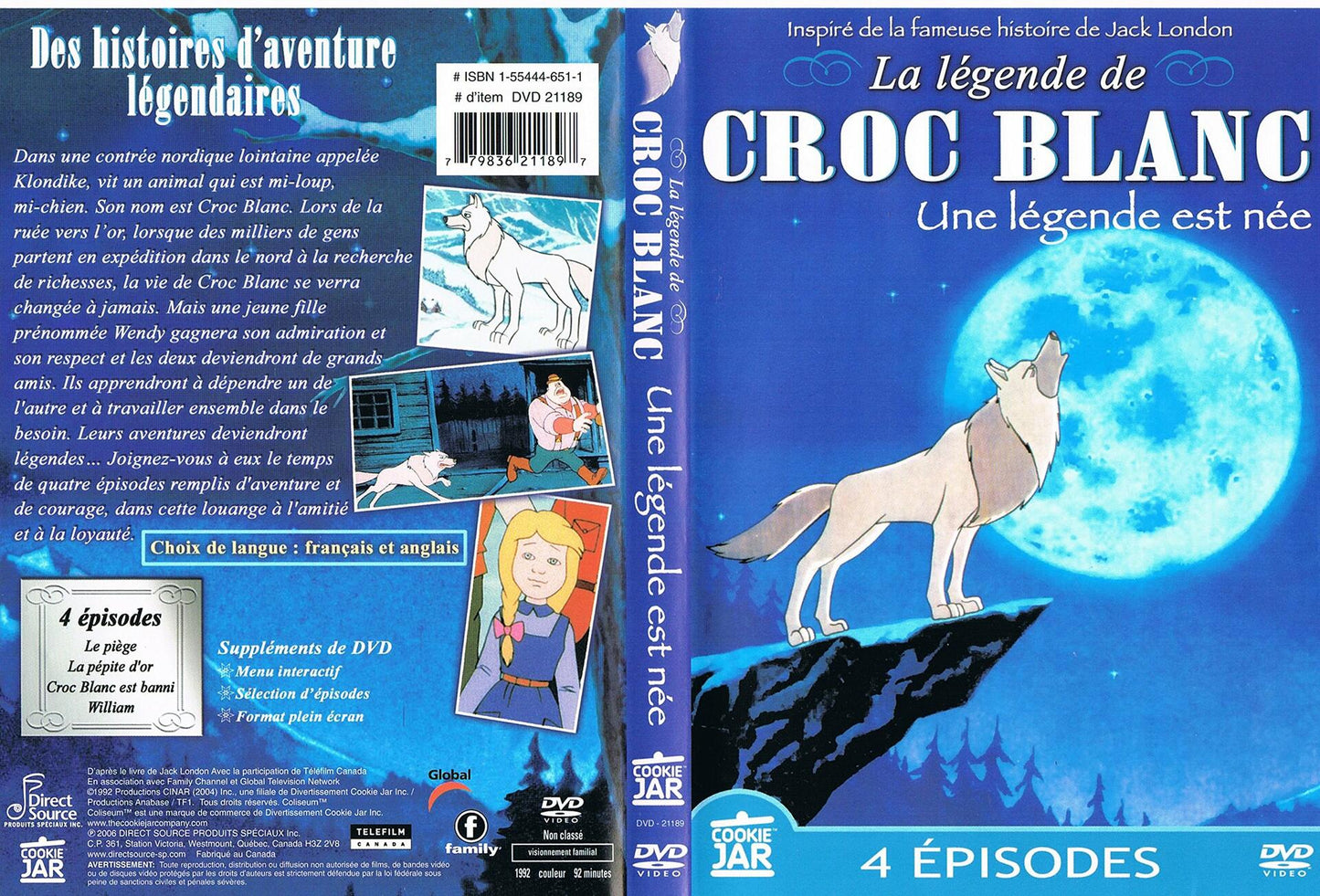 La Legende De Croc Blanc Une Legende Est Nee (Bilingual) [DVD]