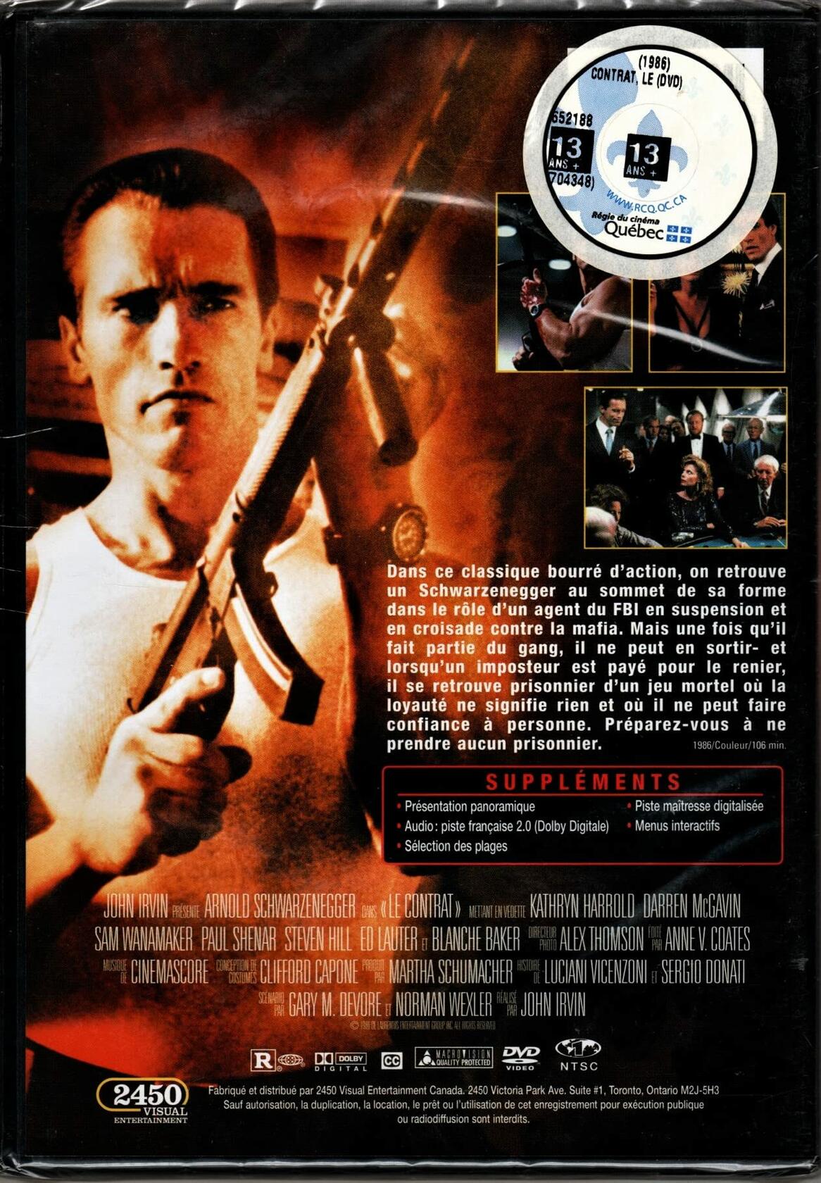 Le Contrat (Original French ONLY Version - No English Options) 1986 (Widescreen) Régie au Québec - Very Good