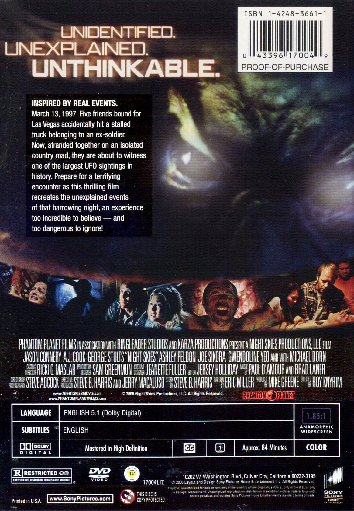 Night Skies [DVD] - Very Good