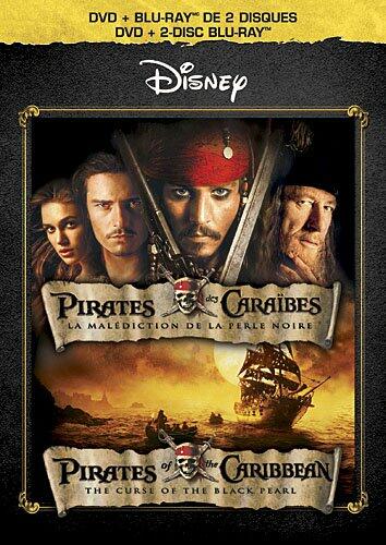 Pirates des Caraïbes : La Malédiction de perle noire (Bilingual DVD Combo Pack) [Blu-ray + DVD] - Very Good