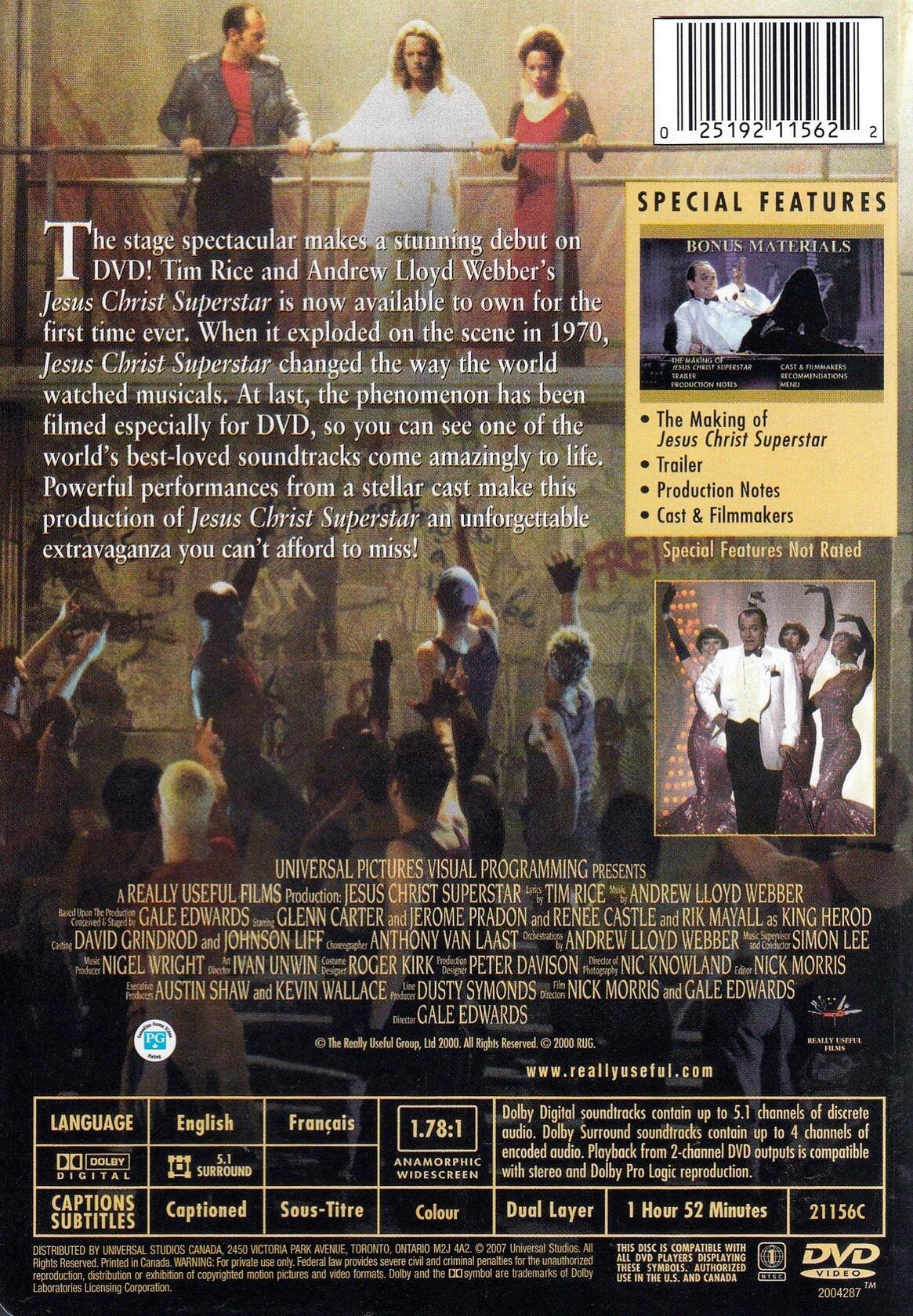Jesus Christ Superstar (Widescreen) [DVD] - Very Good