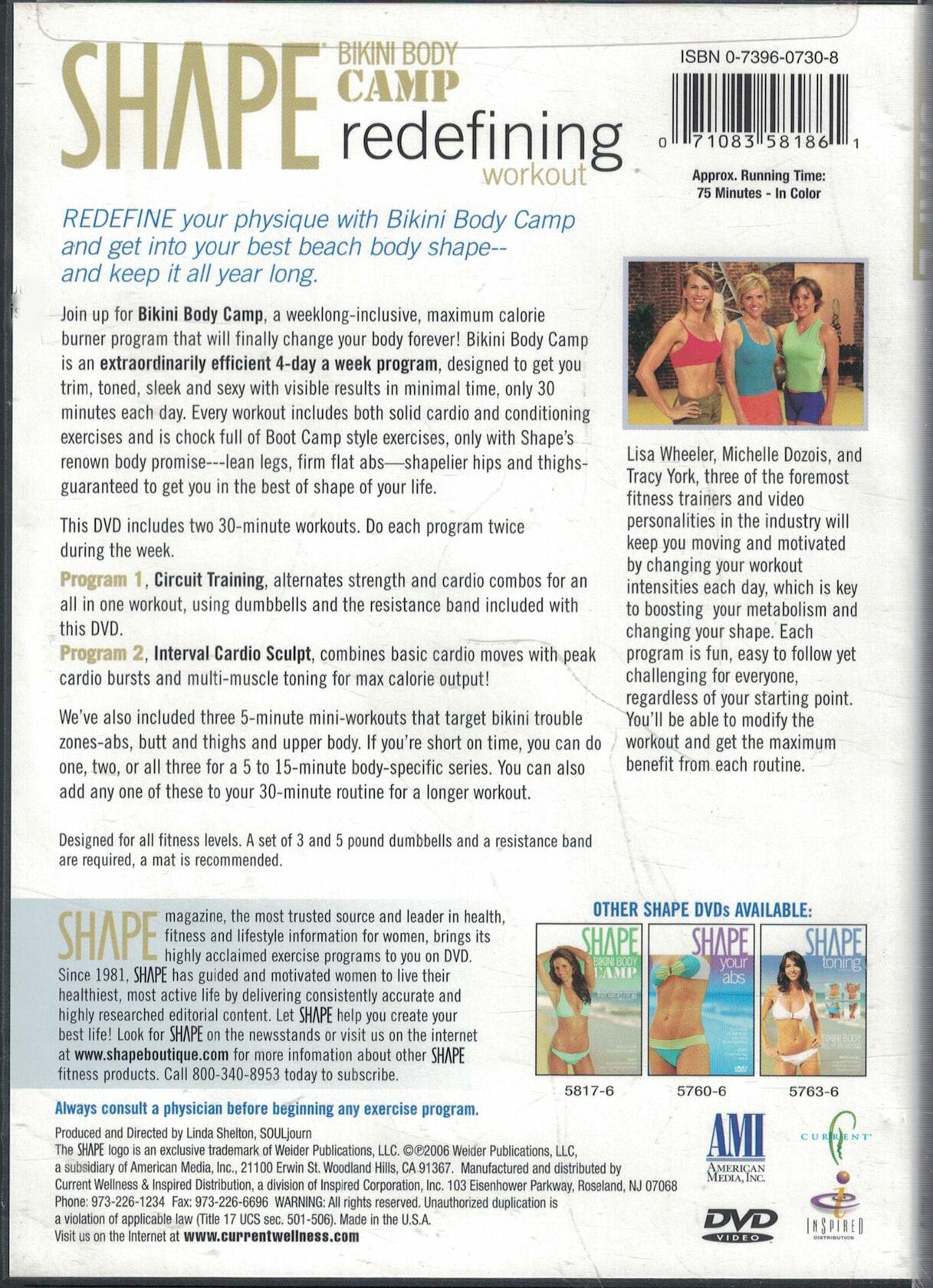 Shape: Bikini Body Camp Redefining Workout [Import] [DVD] - Very Good