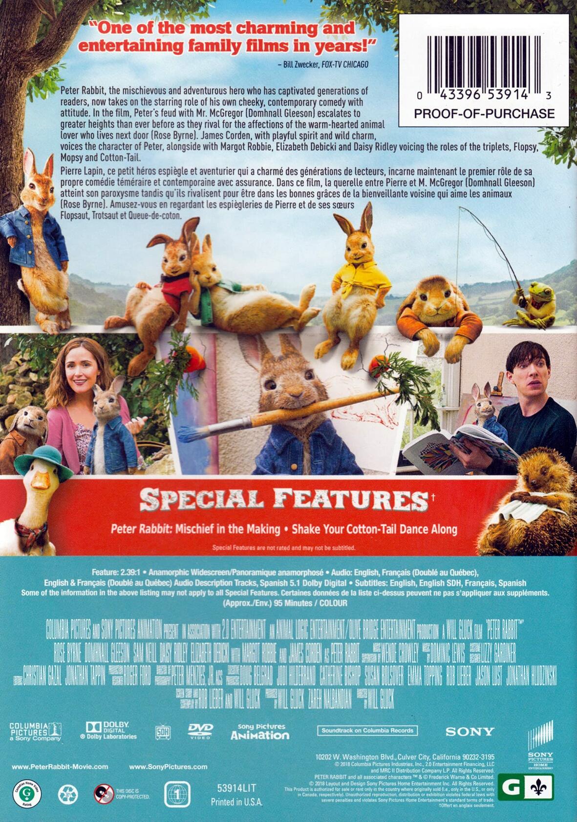 Peter Rabbit (Bilingual) [DVD] - Very Good