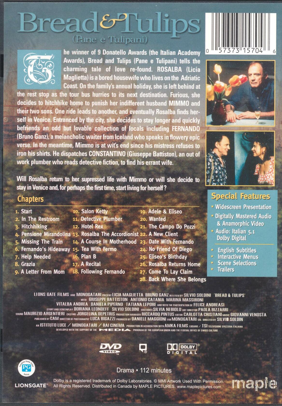 Bread and Tulips [DVD] - Very Good