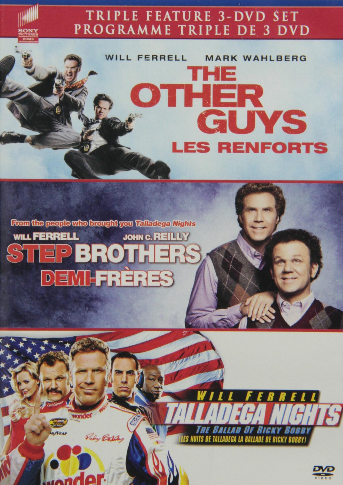Other Guys, the / Step Brothers / Talladega Nights: The Ballad of Ricky Bobby - Set Bilingual [DVD] - Very Good