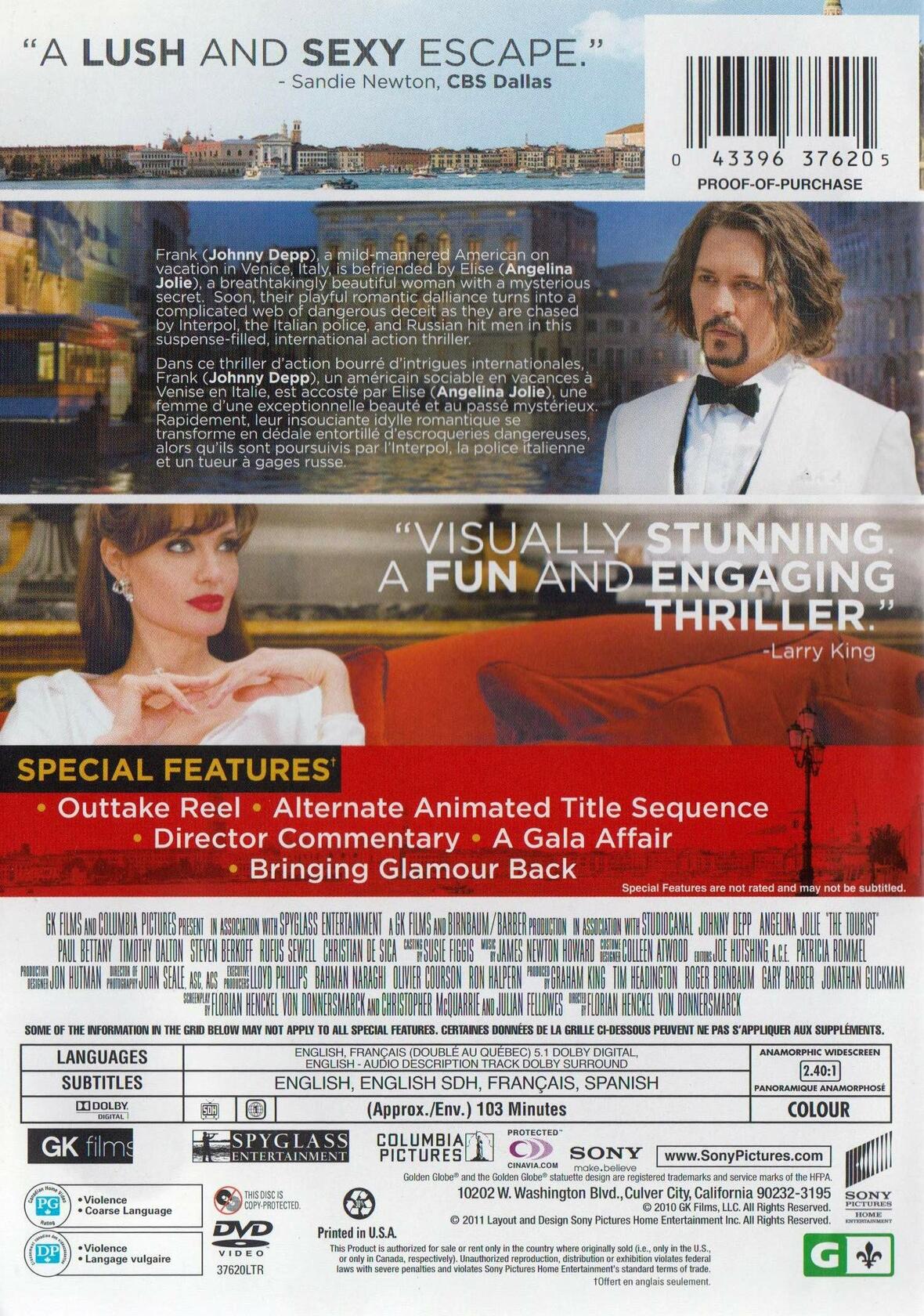 The Tourist Bilingual [DVD] - Very Good