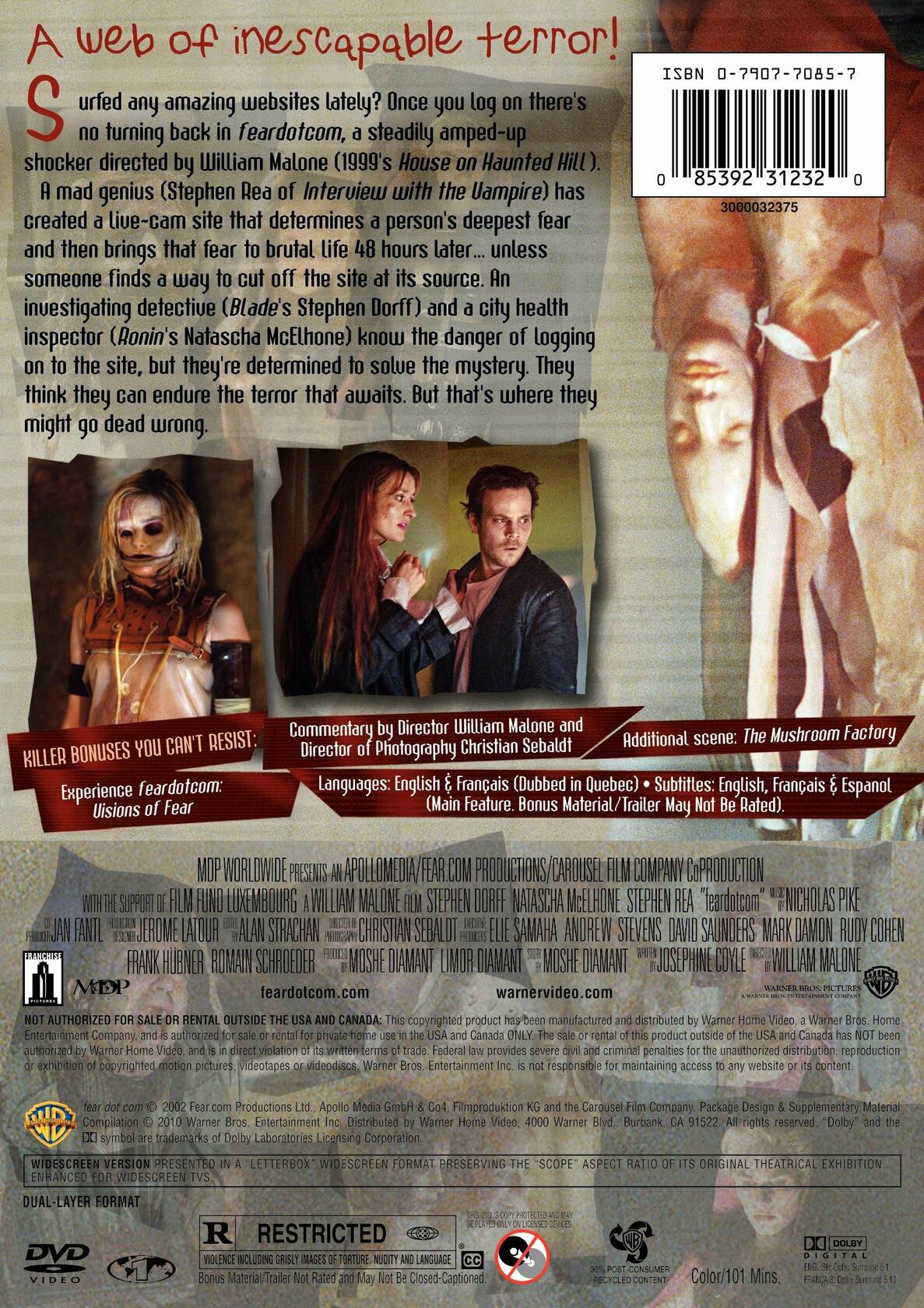 Fear Dot Com [DVD] - Very Good