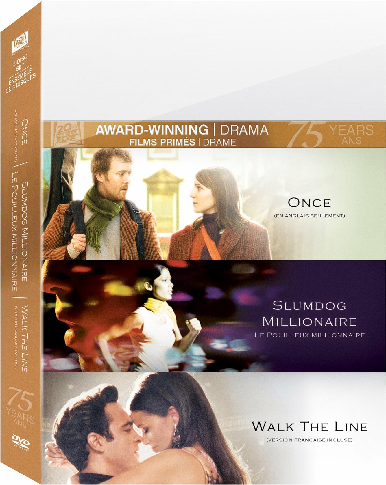 Once / Slumdog Millionaire / Walk the Line (Triple Feature) [DVD] - Very Good