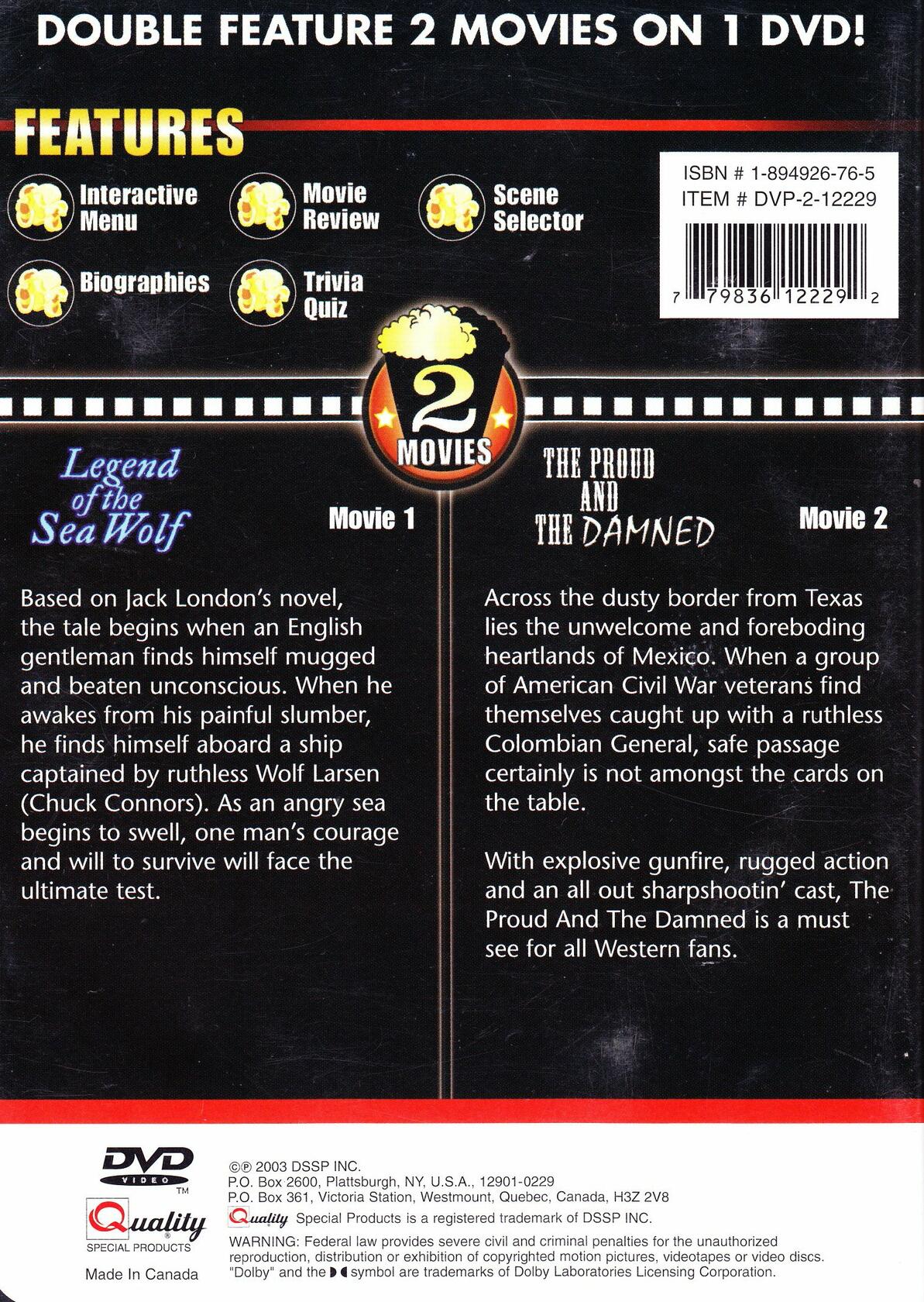 Legend of the Sea Wolf [DVD] - Very Good