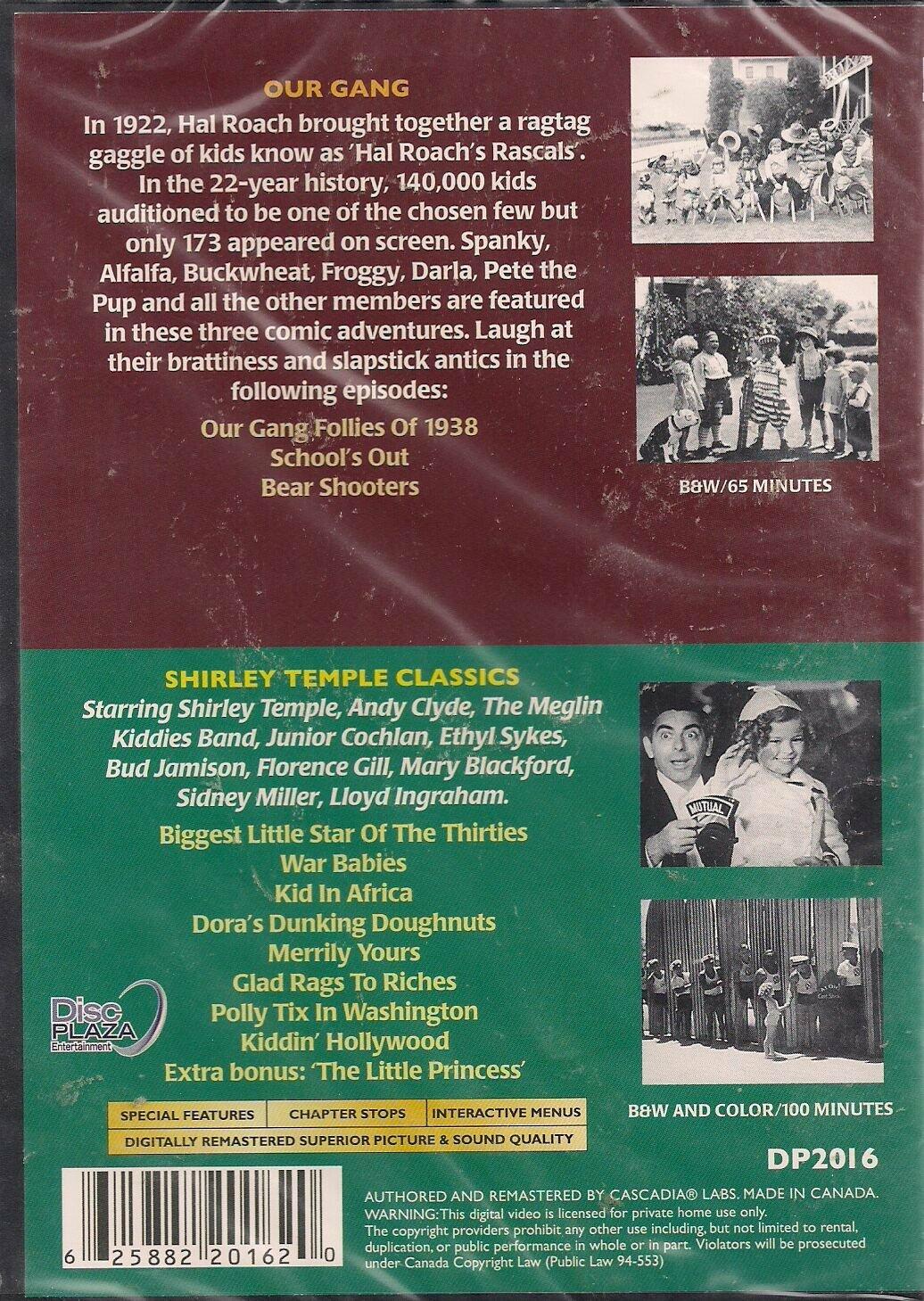 Our Gang & Shirley Temple Classics Double Feature DVD Hal Roach Shirley Temple [DVD] - Very Good