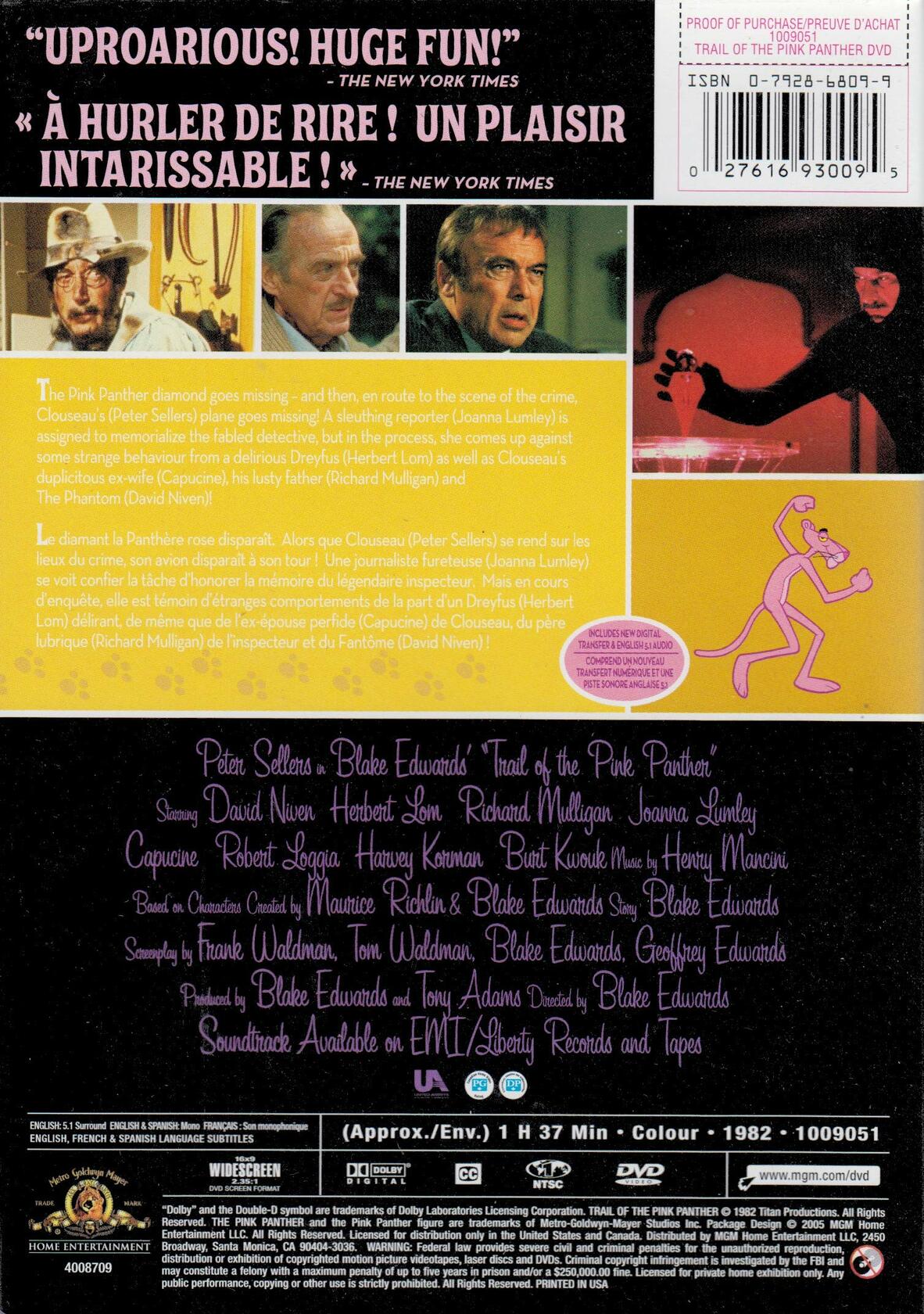 Trail of the Pink Panther (Bilingual) [DVD] - Very Good