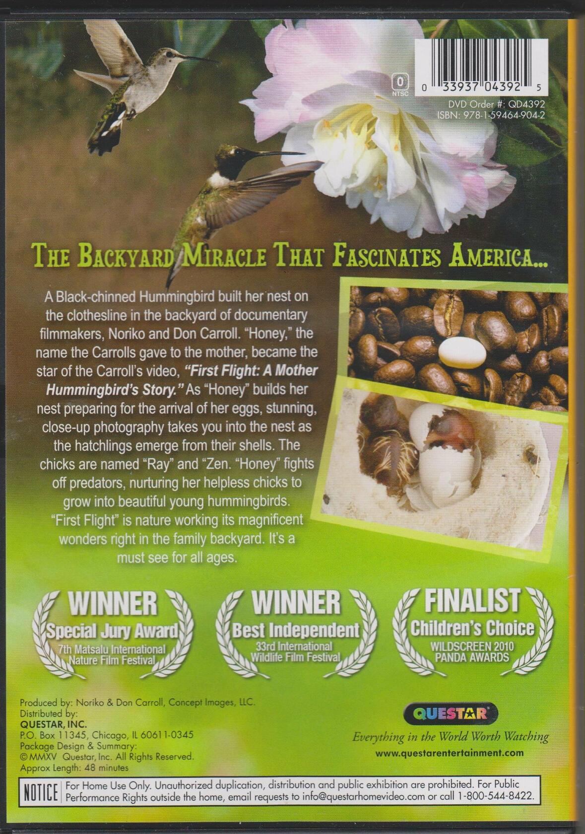 First Flight - A Mother Hummingbird's Story [DVD] - Very Good
