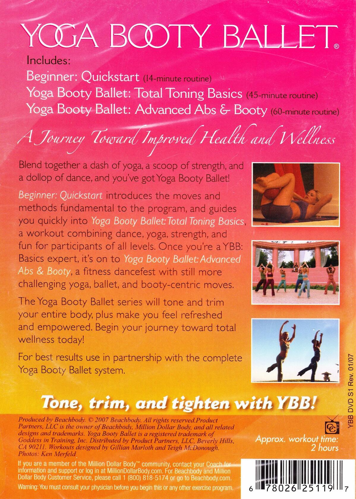 Yoga Booty Ballet: Total Toning Basics / Advanced [DVD] - Very Good