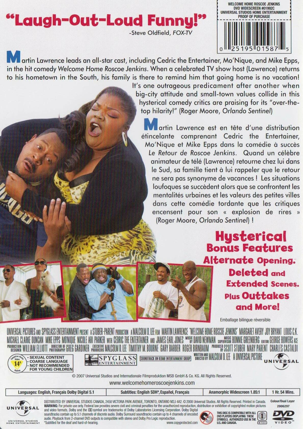 Welcome Home Roscoe Jenkins (Widescreen) [DVD] - Very Good