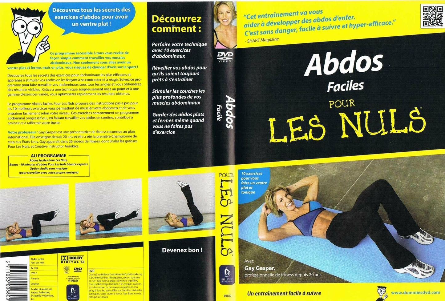 Abdos Faciles Pour Les Nuls / 10 Exercices pour vous faire un ventreplat et tonique (Language: French Only) [DVD] - Very Good