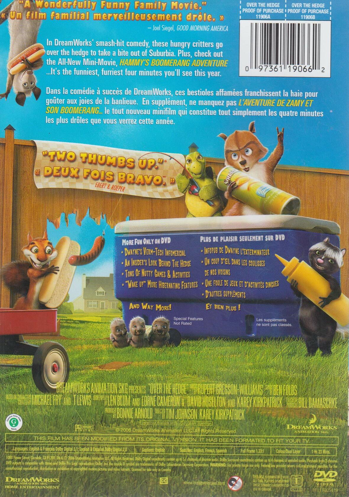 Over the Hedge (Full Screen) (Bilingual) [DVD] - Very Good