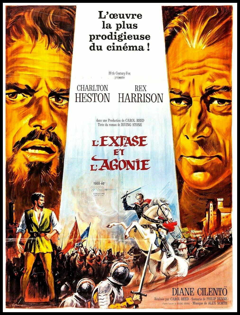 L'Extase et l'Agonie - The Agony and the Ecstasy (English/French) 1965 (Widescreen) Cover Bilingue [DVD] - Very Good