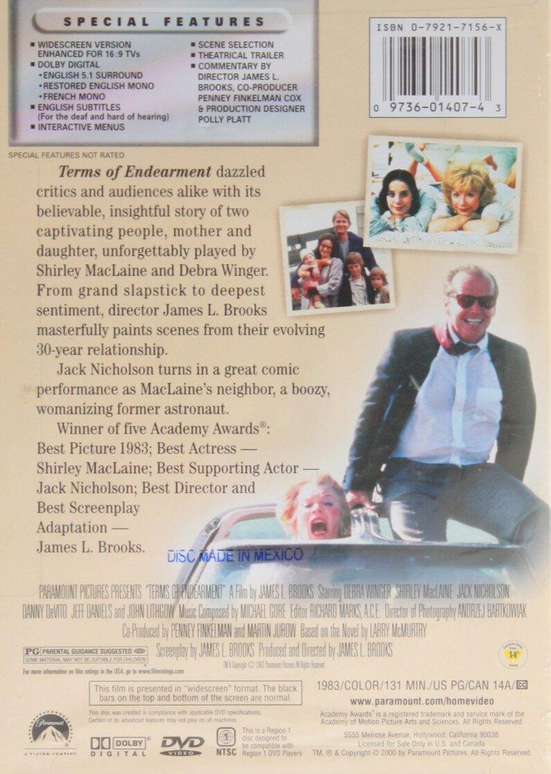 Terms of Endearment (Widescreen) (Bilingual) [DVD] - Very Good