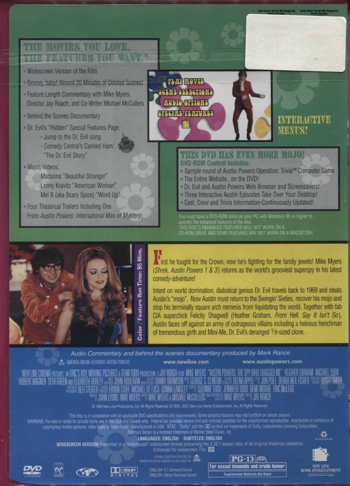 Austin Powers 2: The Spy Who Shagged Me (Widescreen) [DVD] - Very Good